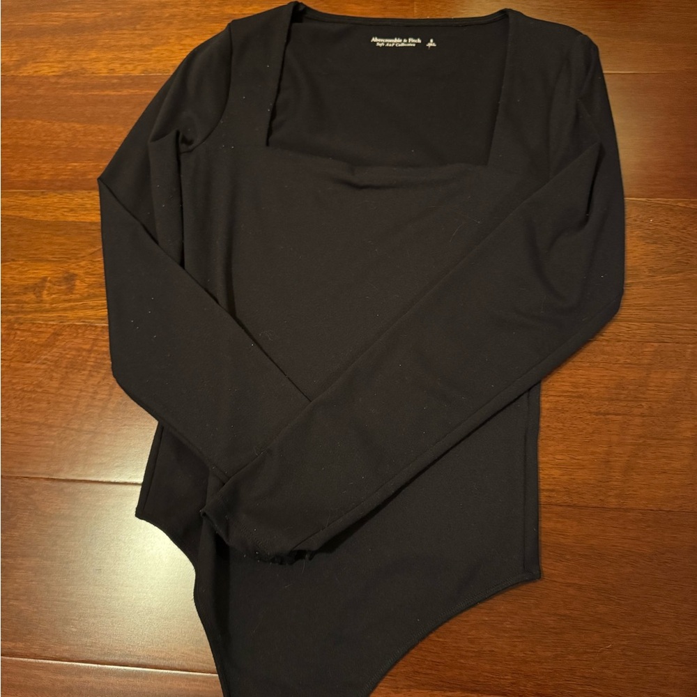 Black Abercrombie Long Sleeve Bodysuit